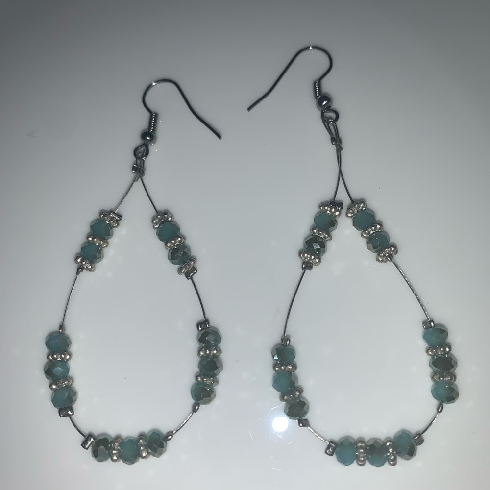 Turquoise Hoop earrings - Picture 4 of 6